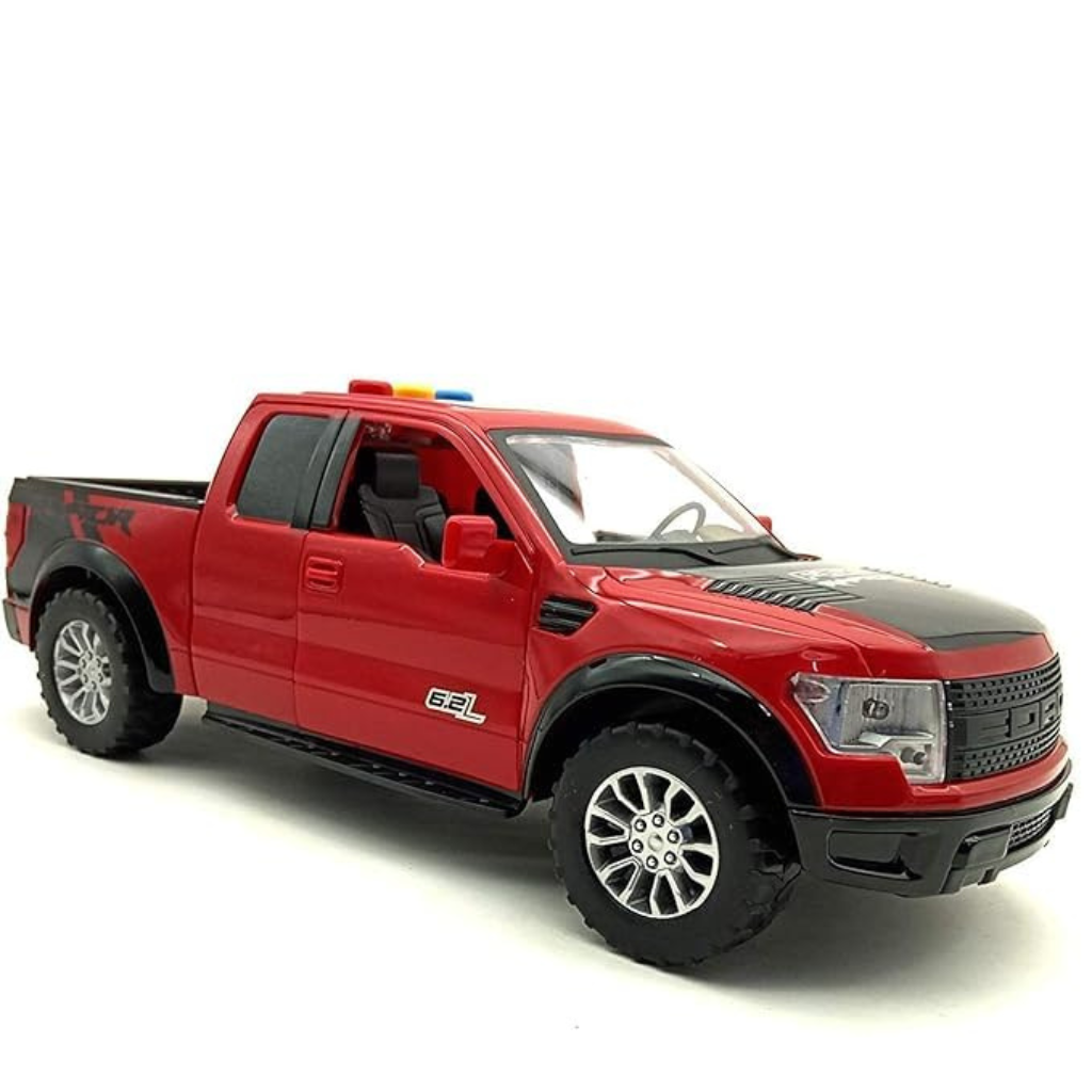 Nino's Worlds Raptor F-150 Service Truck Toy with Lights & Sound, Battery/Friction Powered, Multicolor (Blue & Red), 3+ Years