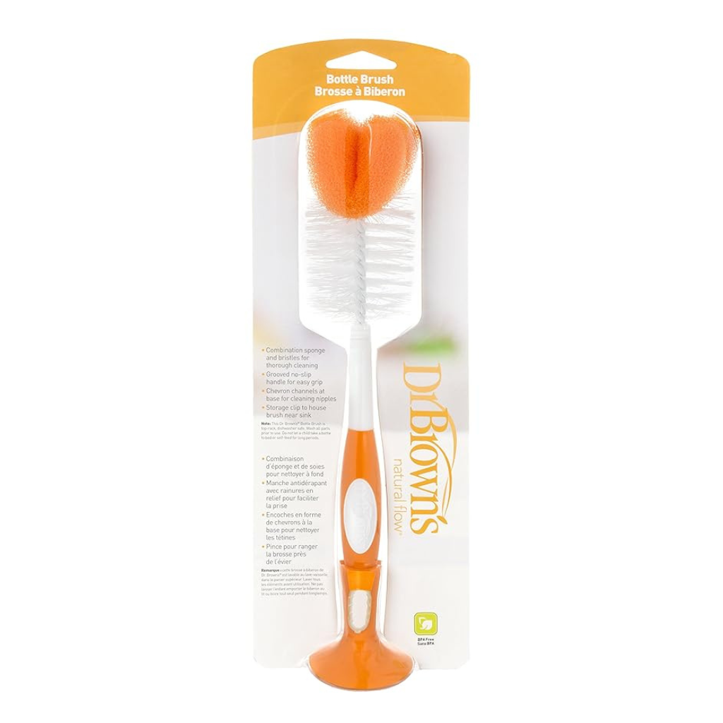Dr. Brown’s Natural Flow Baby Bottle Brush-Orange