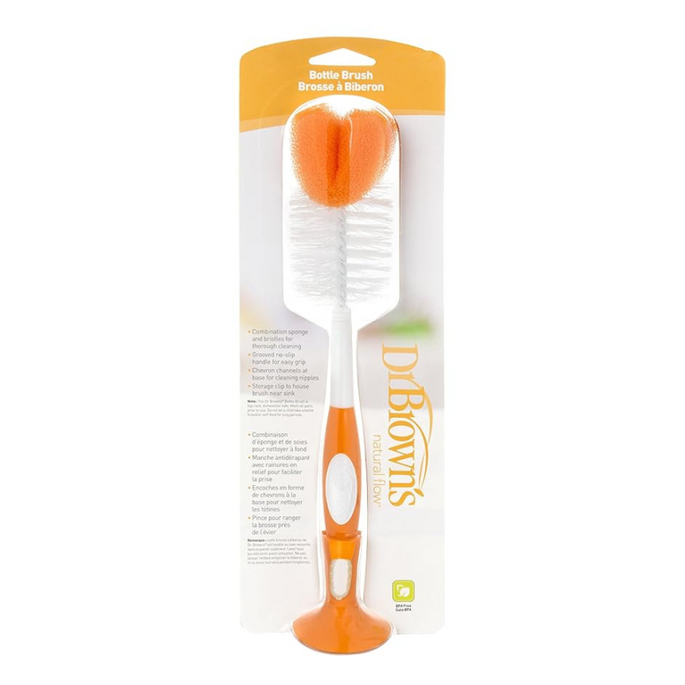 Dr. Brown’s Natural Flow Baby Bottle Brush-Orange