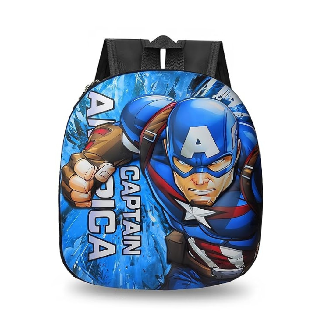 Ninos Kindergarten/preschool Captain America canvas hardtop Kids School/Picnic Bag for Boys and Girls