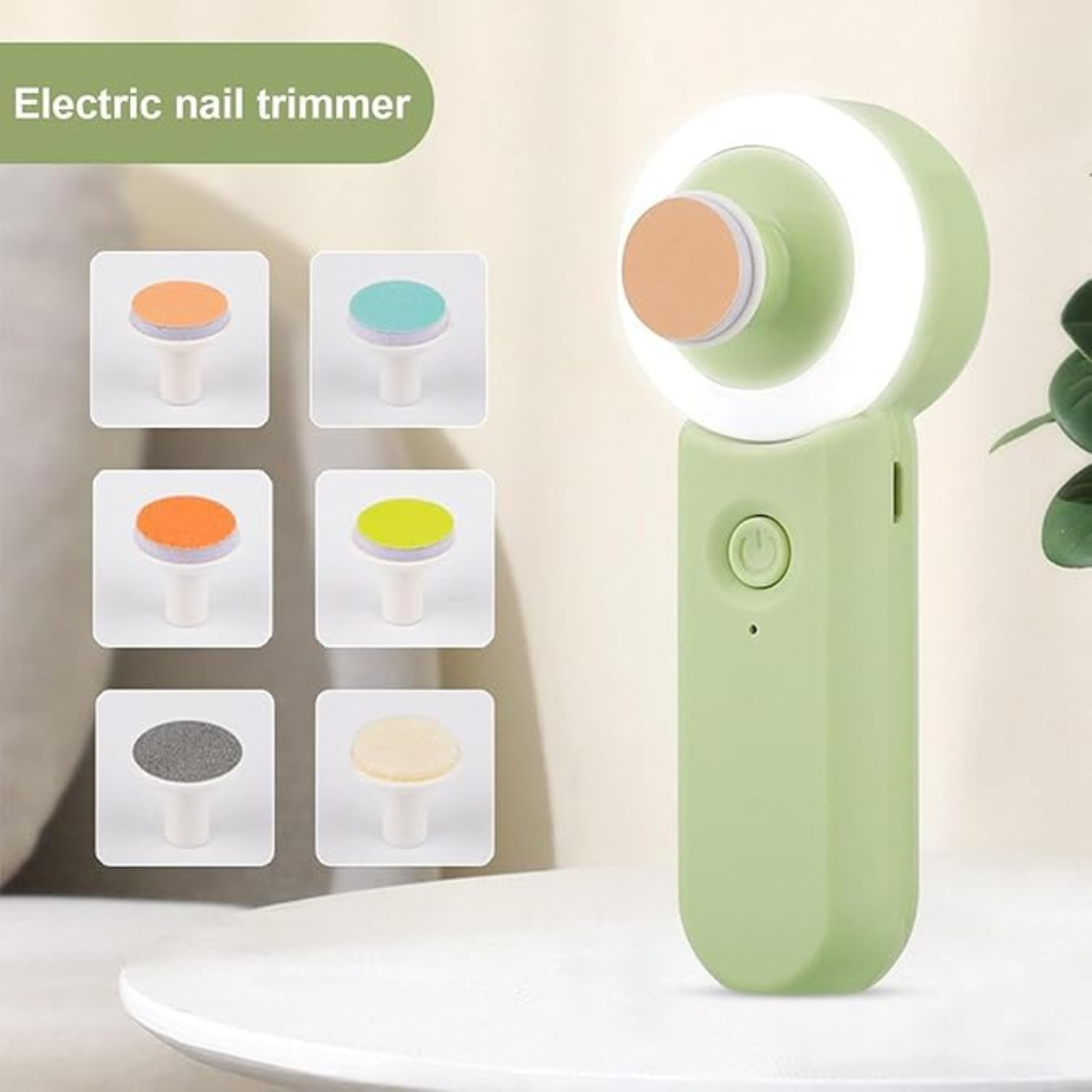 Ninos Worlds Baby Nail Grinder with LED & 6 Heads