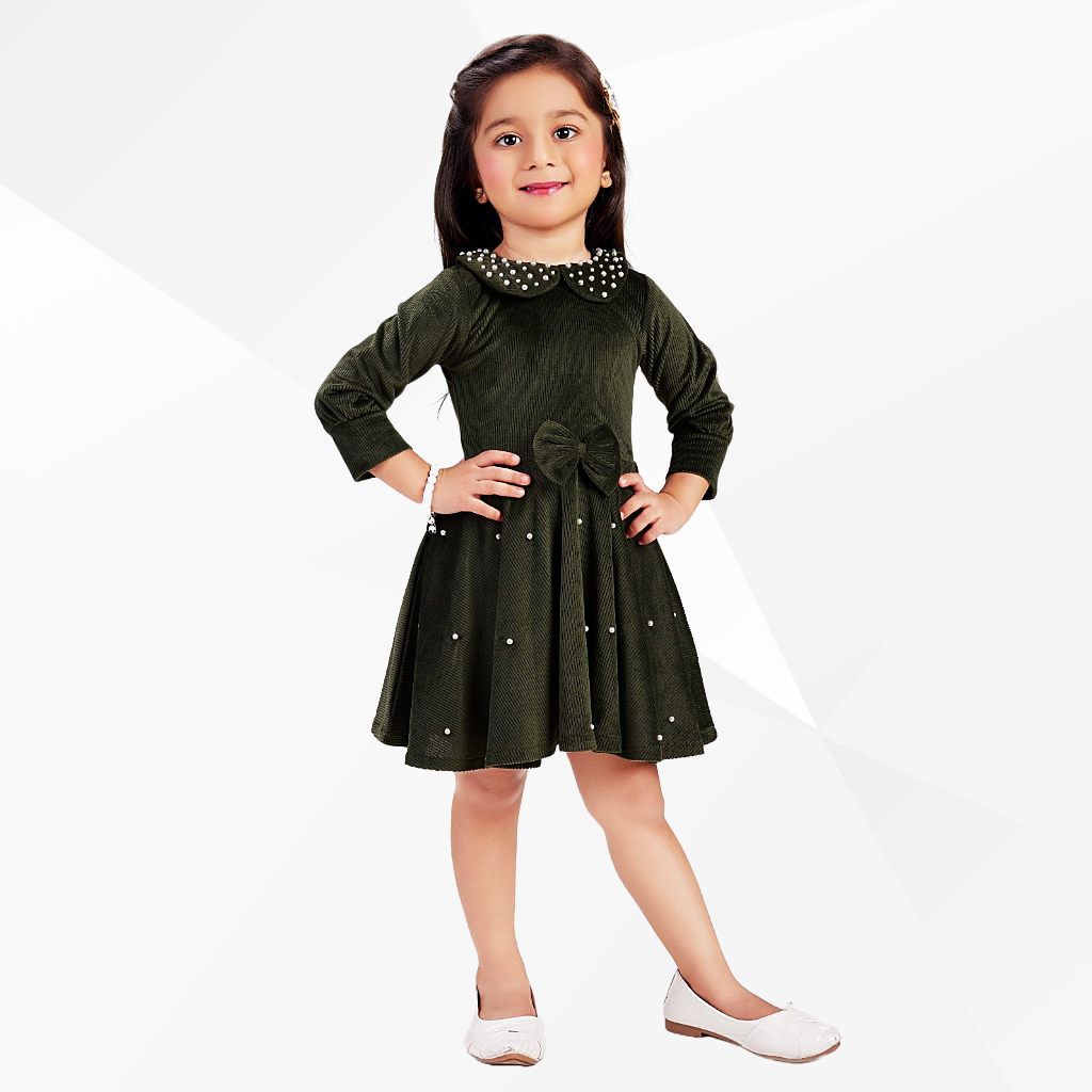 Girls Middy Fit & Flare Dress