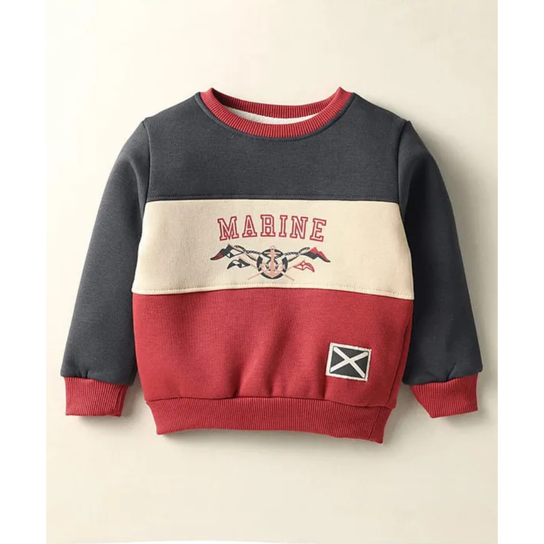 CUCUMBER- Fleece Knit Full Sleeves T-Shirt & Lounge Pant Set With Text Print