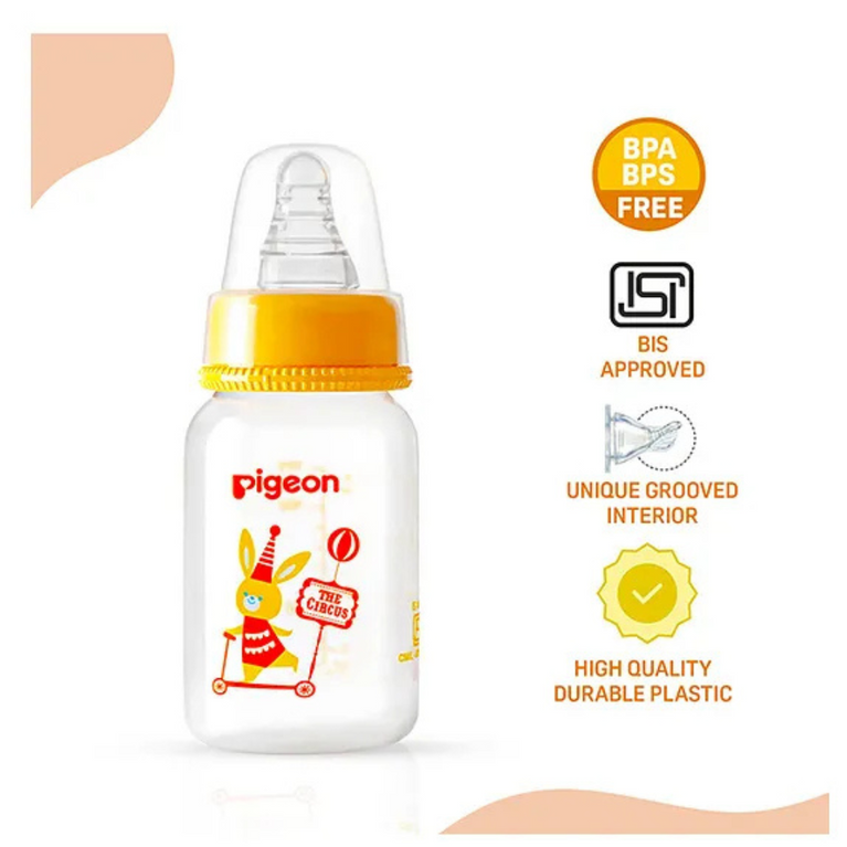 Pigeon Anti-Colic Slim Bunny Feeding Peristaltic Clear Nursing Bottle S - 120 ml