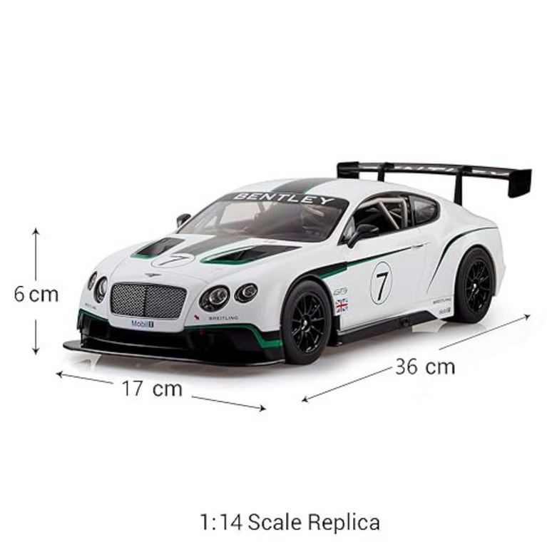 RC 2.4Ghz Bentley Continental GT3 Racing Car Model Vehicle High Speed 1:18 Diecast Cars with light