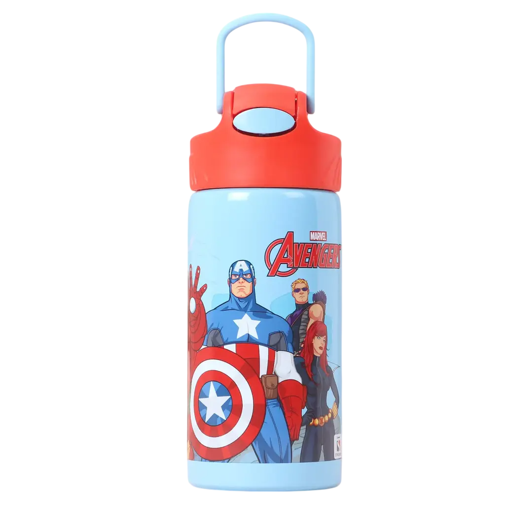 Avengers Iron Man Kids Water Bottle – 400ml | Leak-Proof | BPA-Free | Lightweight School Bottle