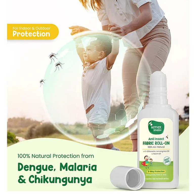 Mother Sparsh Baby Natural Mosquito Repellent Fabric Roll-on - 12 ml