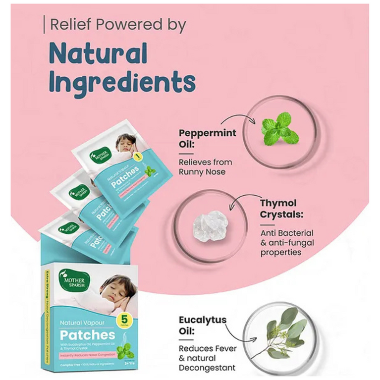 Mother Sparsh Baby Mother Sparsh All Natural Vapour Patches - 5 Patches