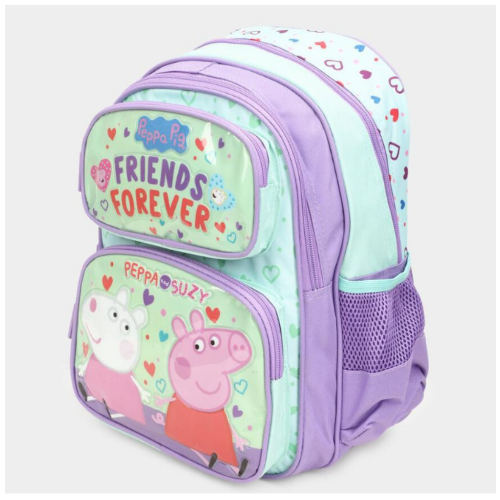 Striders 36cm Peppa Pig-Friends Forever Inspired School Bag for Kids Ages 6Y+