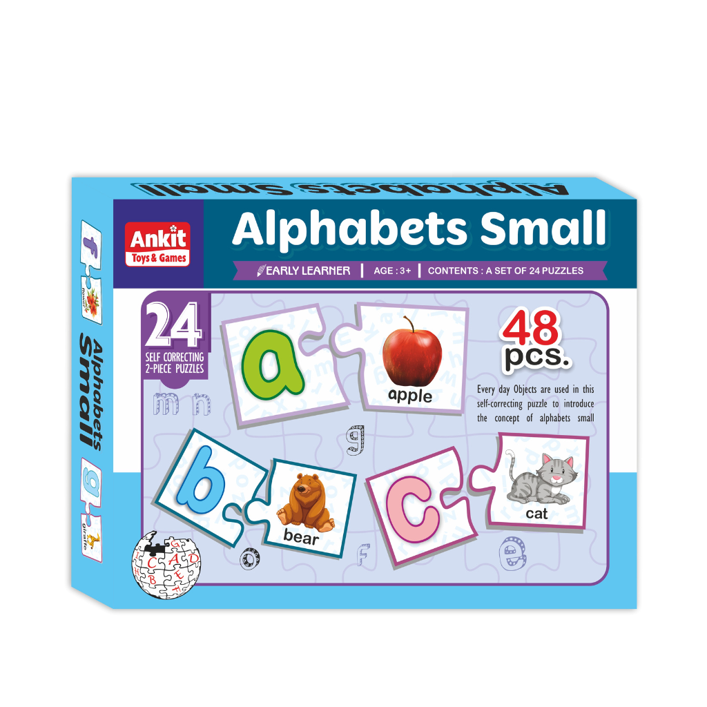 Alyna-Alphabets Small Jigsaw Puzzle Multicolor Set of 24 Puzzles