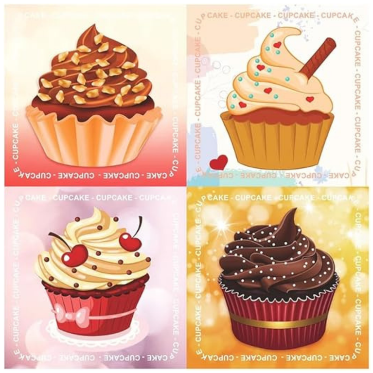 Alyna-Fix N Learn Cup Cakes Jigsaw Puzzle Multicolor Set of 4 - 72 Pieces