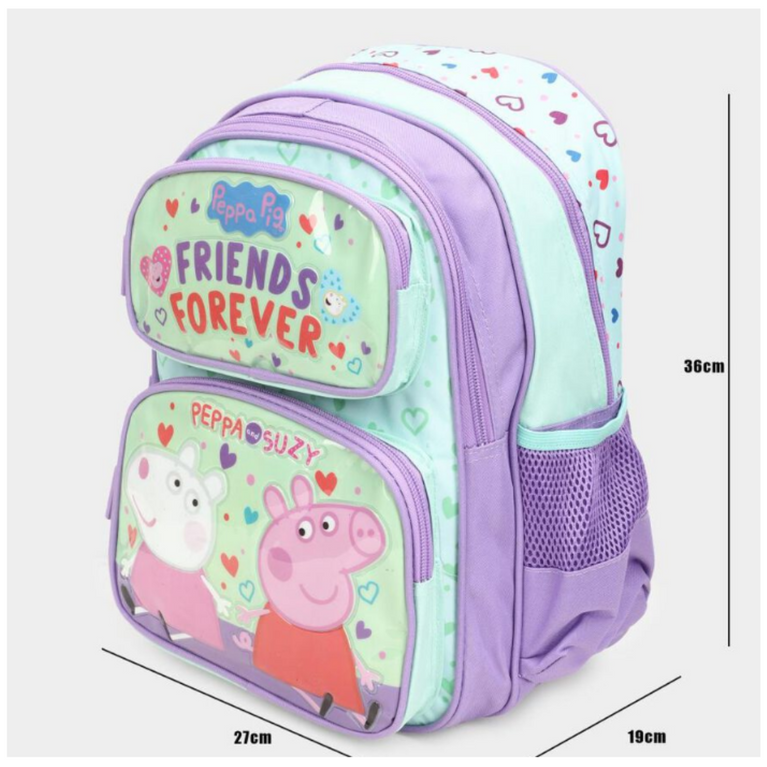 Striders 36cm Peppa Pig-Friends Forever Inspired School Bag for Kids Ages 6Y+