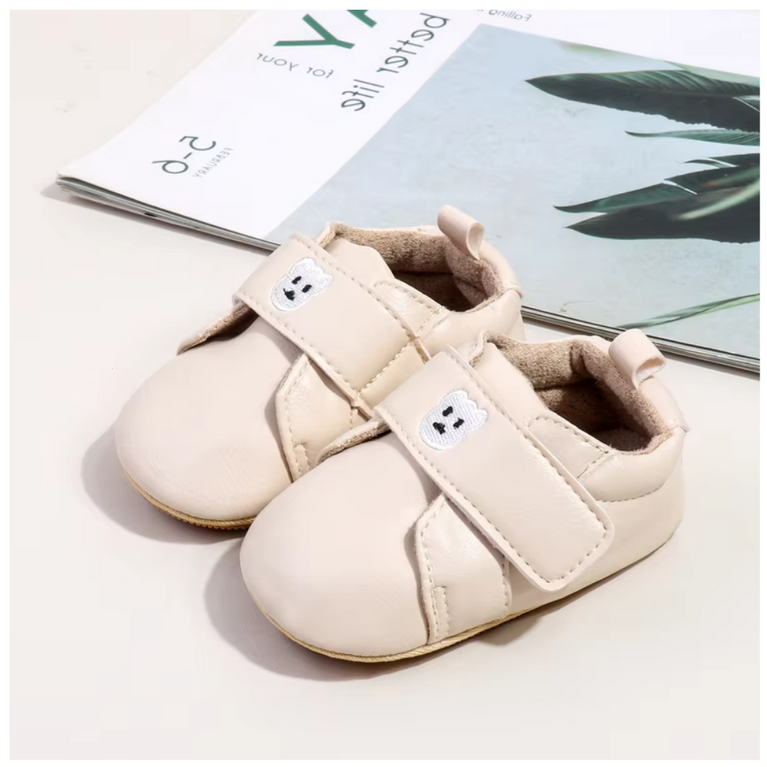 Baby Shoes for Girls and Boys, Anti-Slip Embroidery Bear Toddler Sneakers for First Walkers
