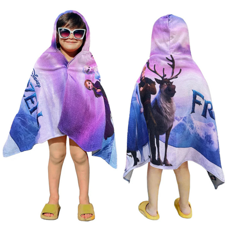 SASSOON Disney Frozen Kids Hooded Towel in 400 GSM