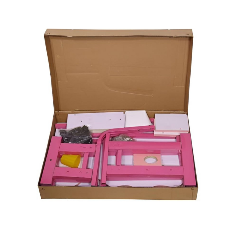 Wolf-Patented Multi-Functional Kids Study Table Chair Set with Adjustable Height-( BARBIE ) )