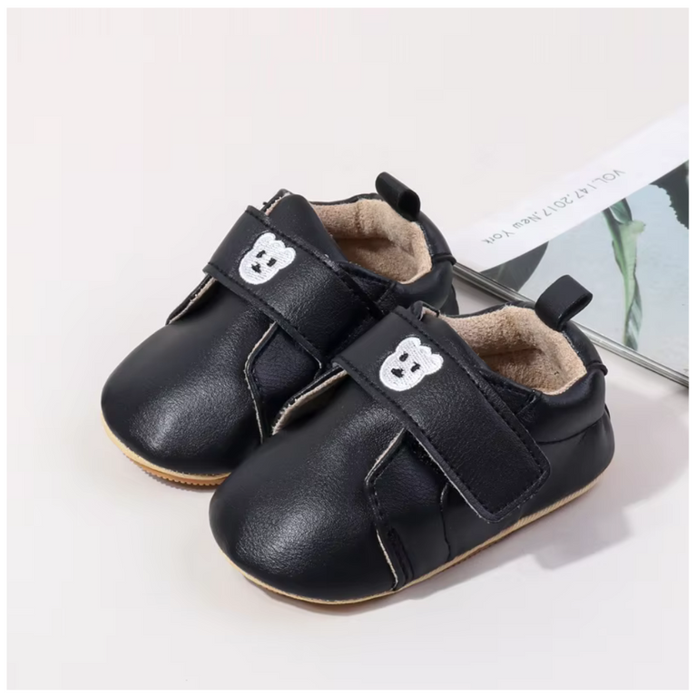 Baby Shoes for Girls and Boys, Anti-Slip Embroidery Bear Toddler Sneakers for First Walkers