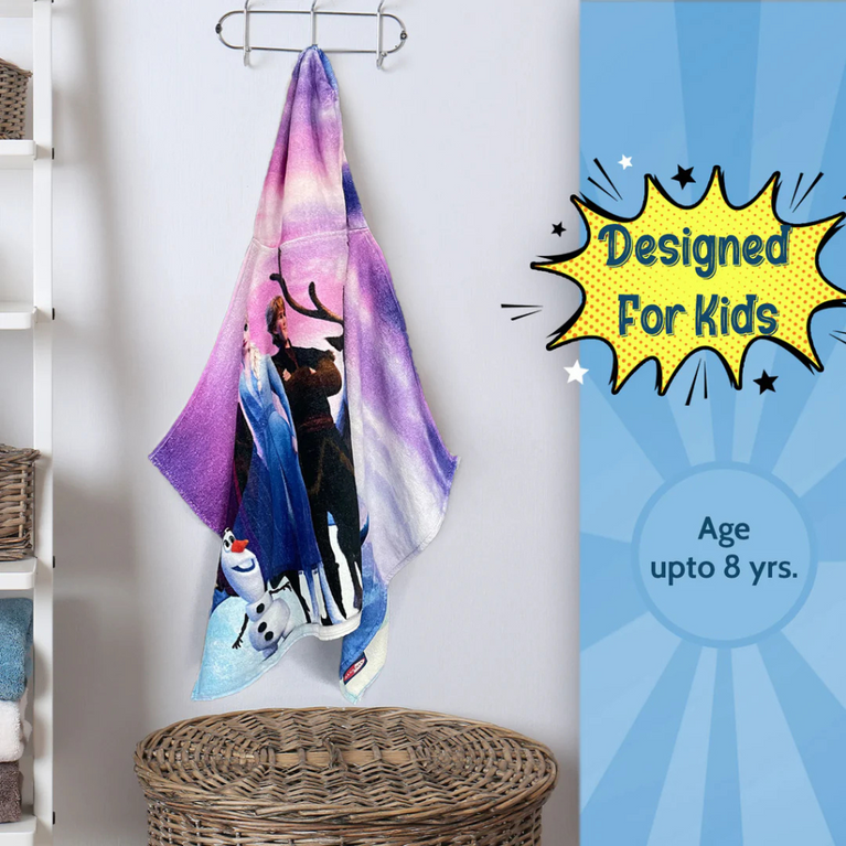 SASSOON Disney Frozen Kids Hooded Towel in 400 GSM