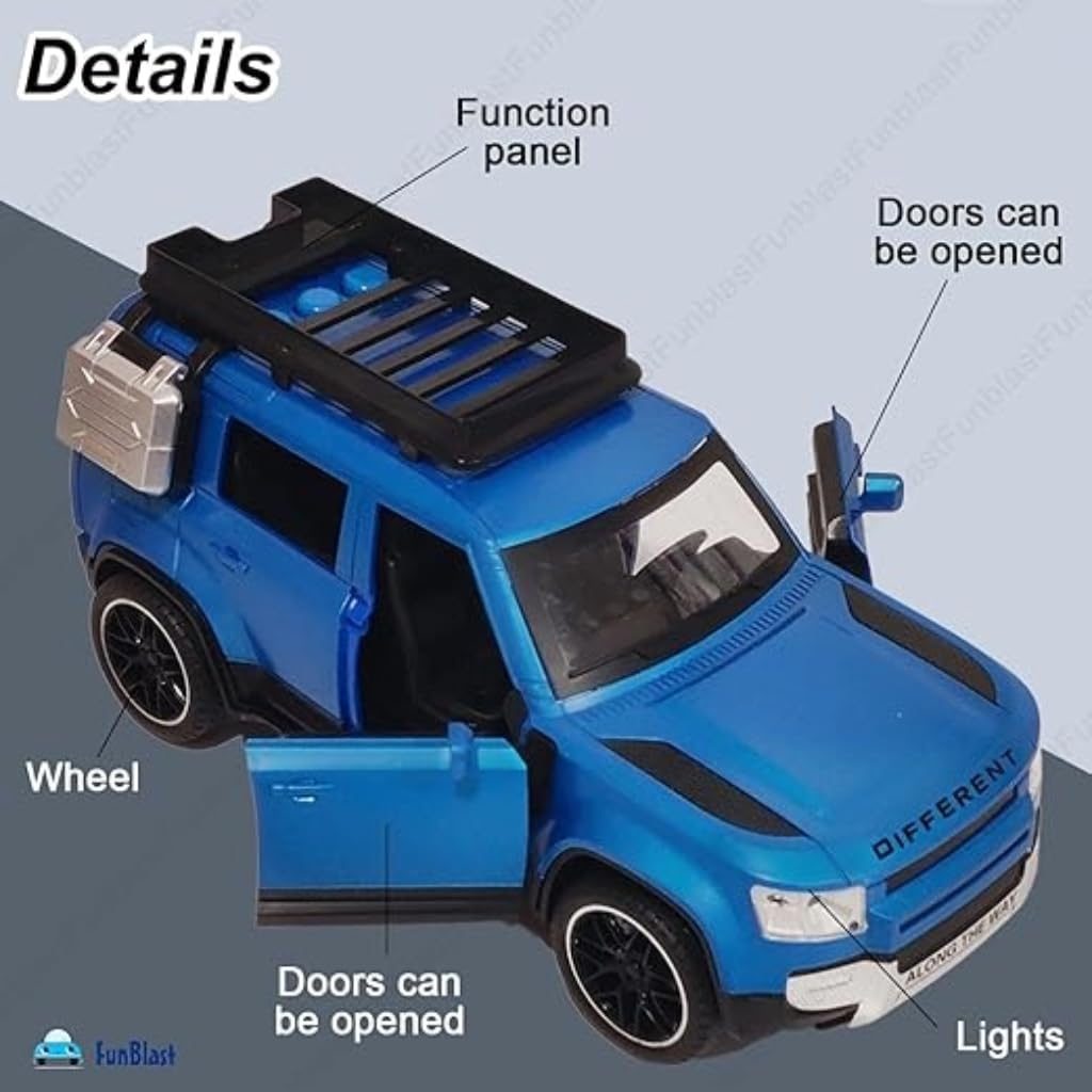 Nino's Off-Road Jeep Toy – Land Rover Defender Replica with Pull Back, Lights & Sound (3+ Years)