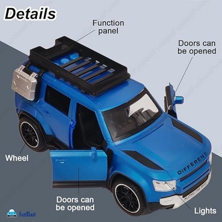 Nino's Off-Road Jeep Toy – Land Rover Defender Replica with Pull Back, Lights & Sound (3+ Years)