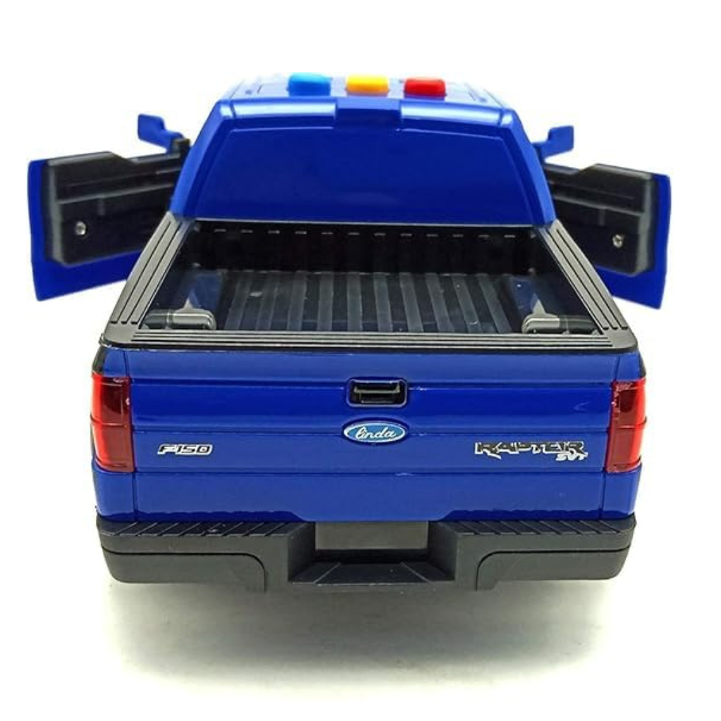 Nino's Worlds Raptor F-150 Service Truck Toy with Lights & Sound, Battery/Friction Powered, Multicolor (Blue & Red), 3+ Years