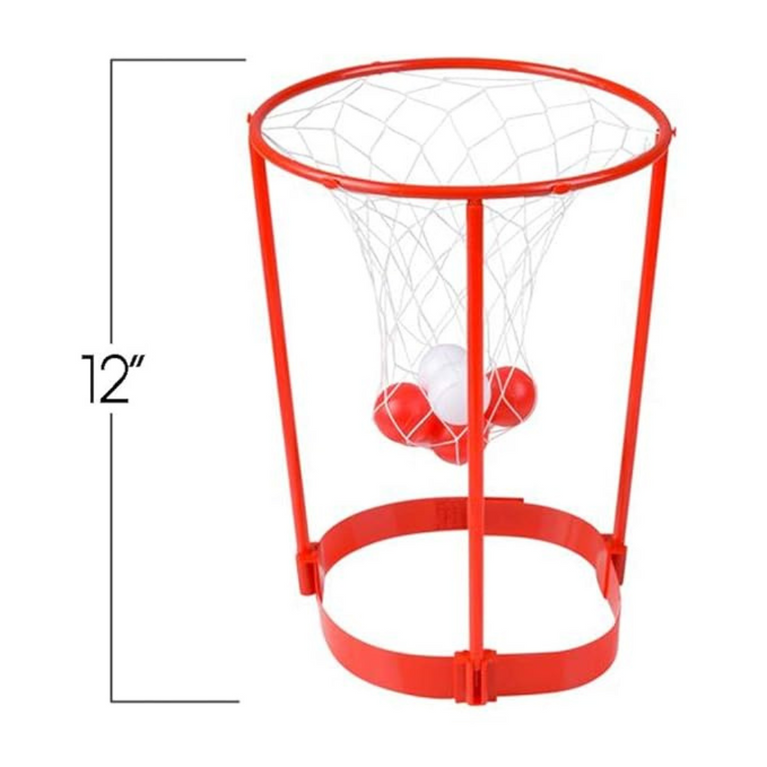 Awals Headband Hoop Ball Catch Game Toy with 10 Balls | Fun Party Favor for Kids | Red