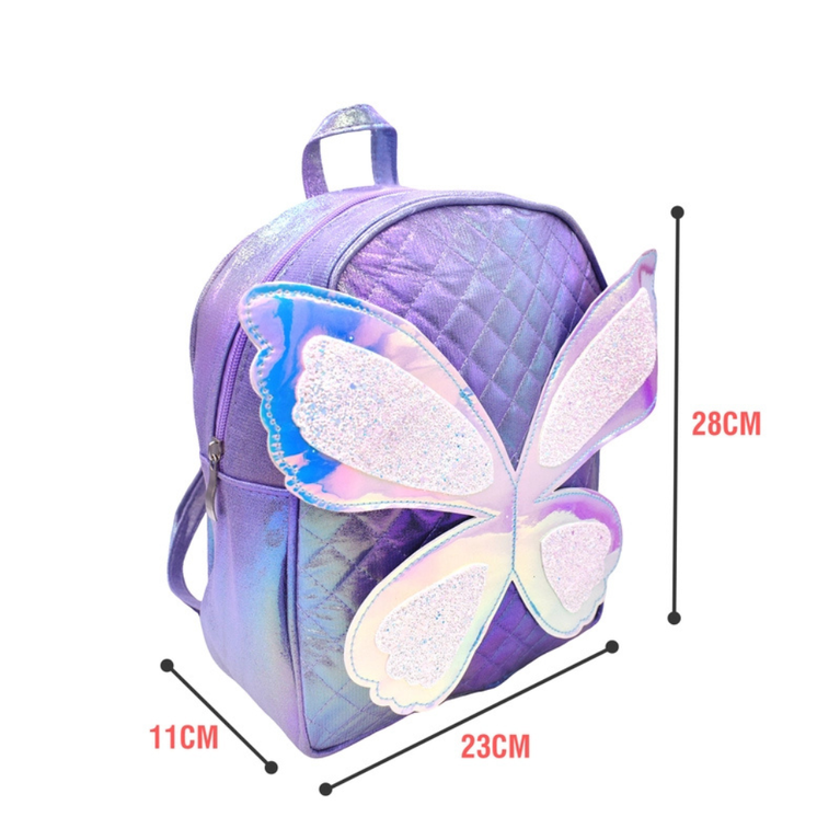 Fancy Butterfly Design Bag - Glitter Bag for Girls, Small Casual Backpack for Picnic Outdoor Travel Bags for Girls