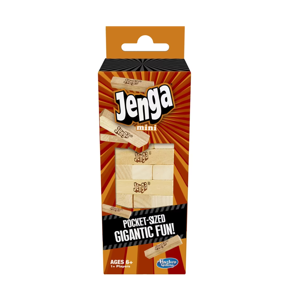 Hasbro Jenga Mini Blocks Stacking Tower Game for Kids 6Y+, Multicolour