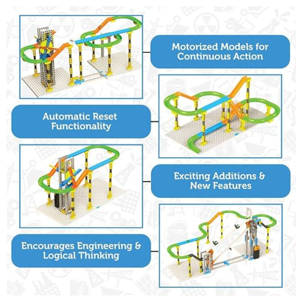 Blix Marble Run 2 Motorised Conveyor Building Construction Set Multicolour - 170 Pieces
