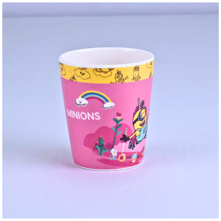 Servewell Kids Glass with Minions Theme Grey- 280 ml
