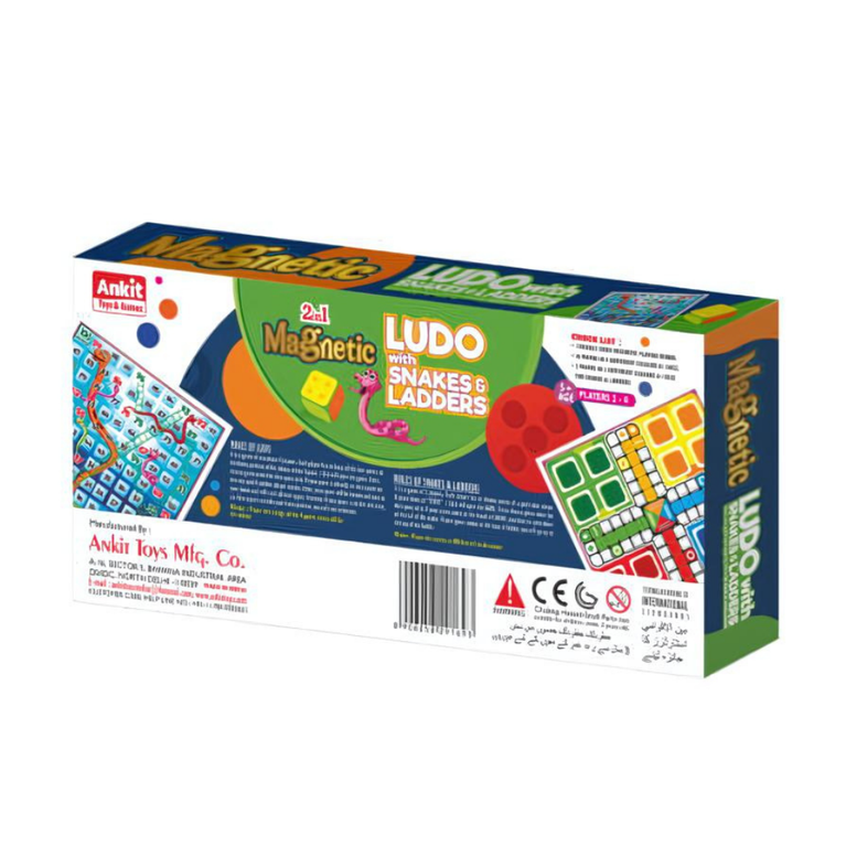 Ankit Toys 2 in 1 Magnetic Ludo with Snake & Ladder Board Game Set of 2 - Multicolor