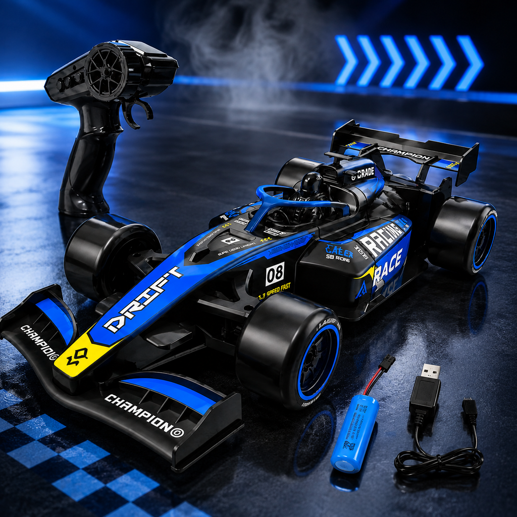 Race Champion 2.4GHz Remote Control Drift Formula Racing Car for Kids | High-Speed RC Car with Drift Tires | Ages 6+