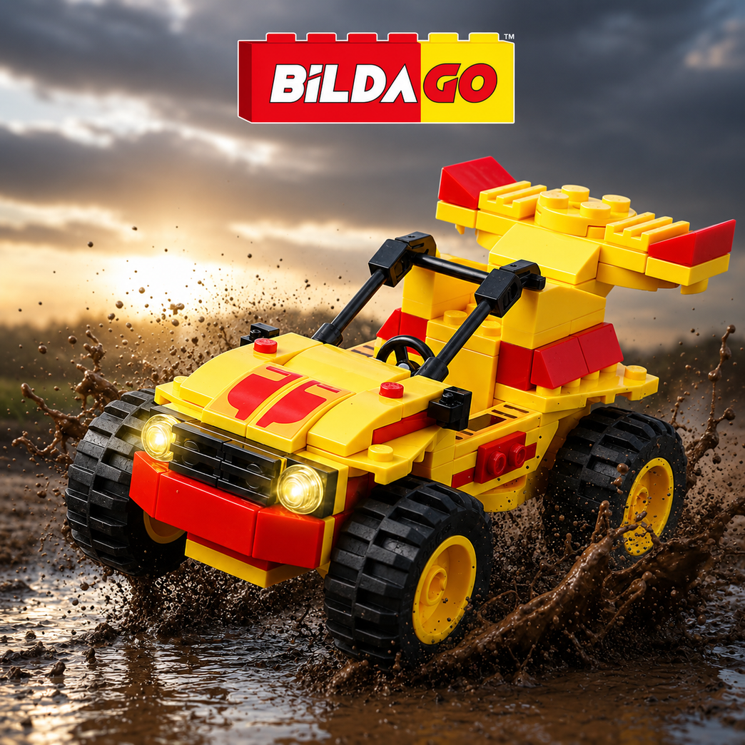 Bildago 3 in 1 X Terrain Mud Blaster Sports Car 134 Pieces - SP13424