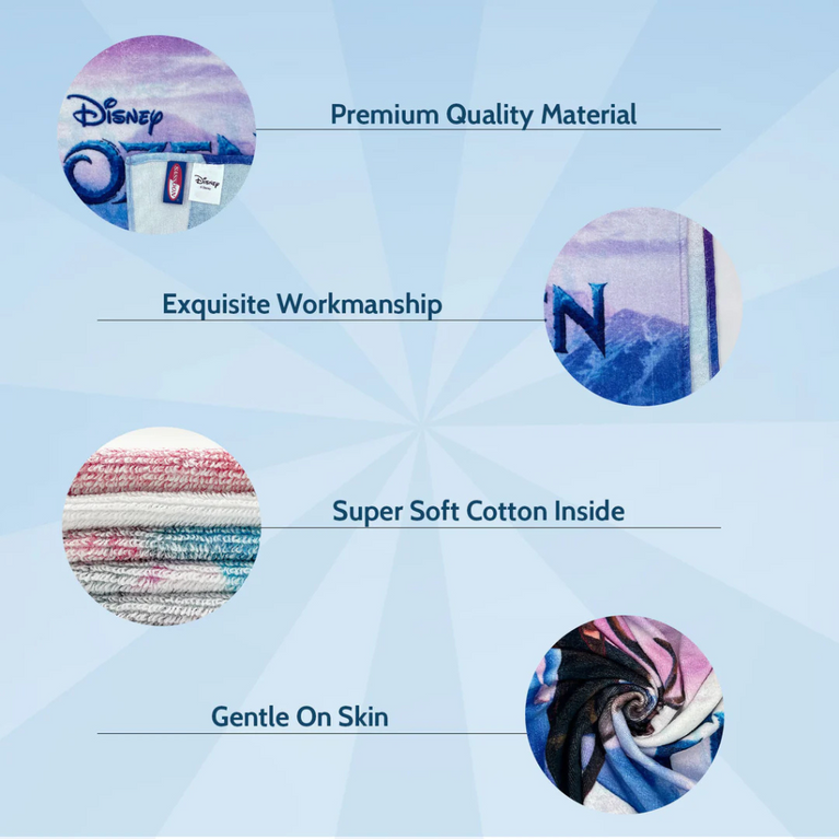 SASSOON Disney Frozen Kids Hooded Towel in 400 GSM