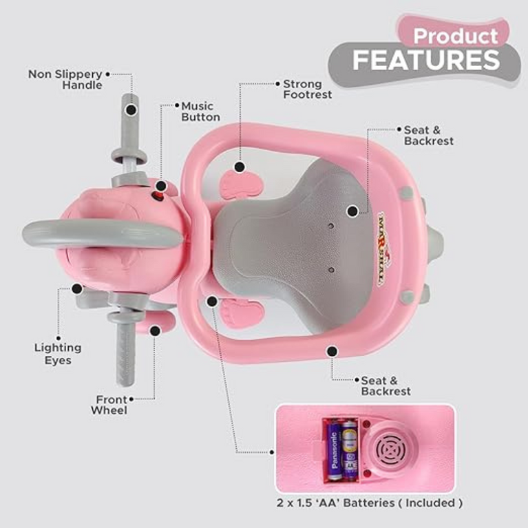 Dash Rocker Marshal 2 in 1 Ride on with Music & Backrest Support Horse Rider