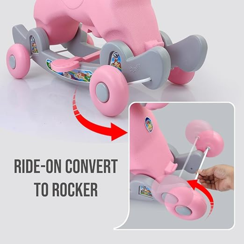 Dash Rocker Marshal 2 in 1 Ride on with Music & Backrest Support Horse Rider