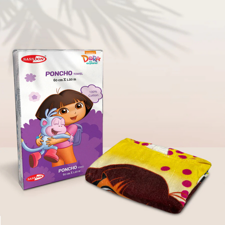 SASSOON Dora Kids Hooded Poncho in 400 GSM