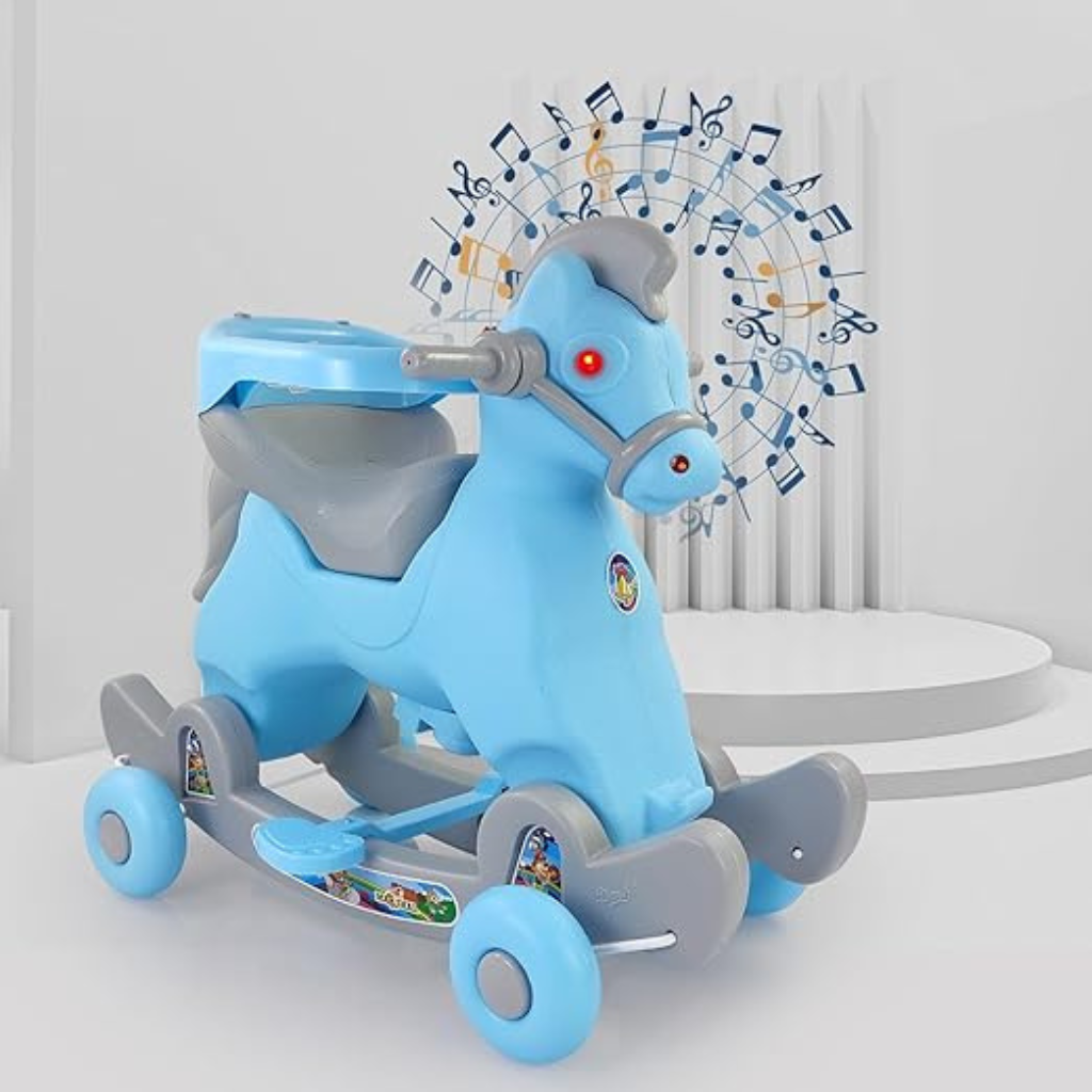 Dash Rocker Marshal 2 in 1 Ride on with Music & Backrest Support Horse Rider