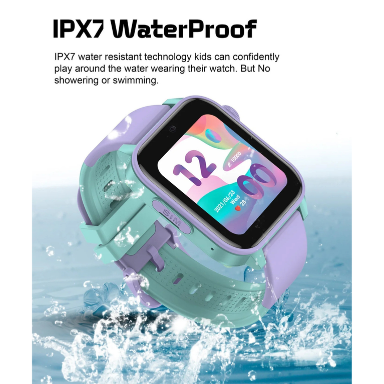 Spiky GNOME 4g Video & Voice Calling Smartwatch with LBS GPS-IPX7 - Purple