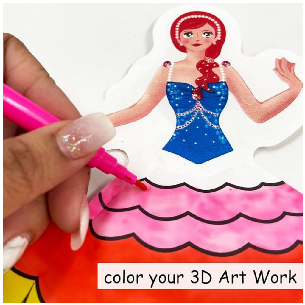 Scoobies 3D Colouring -Inflatable Princess Chelsa