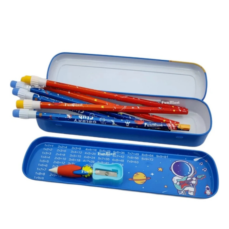 Galaxy Space Theme Pencils and Eraser Kit Set Of 18 - Multicolor