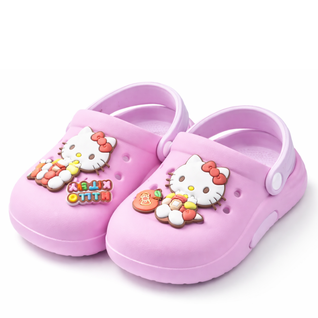 Ninos Kids Cute Cartoon Clogs – Slip-On Sandals with Back Strap