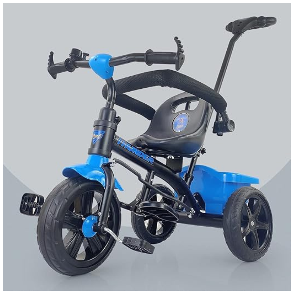 Dash Thunder 2 in 1 Tricycle for Kids with Parental Handle & Storage Basket