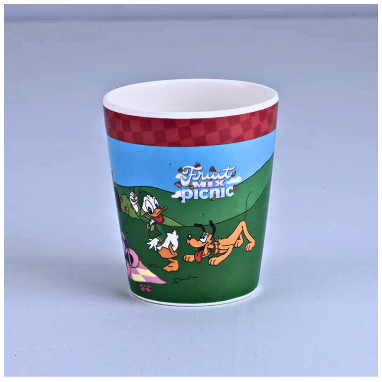 Servewell Kids Glass with Fruit Mix Picnic Theme Grey- 280 ml