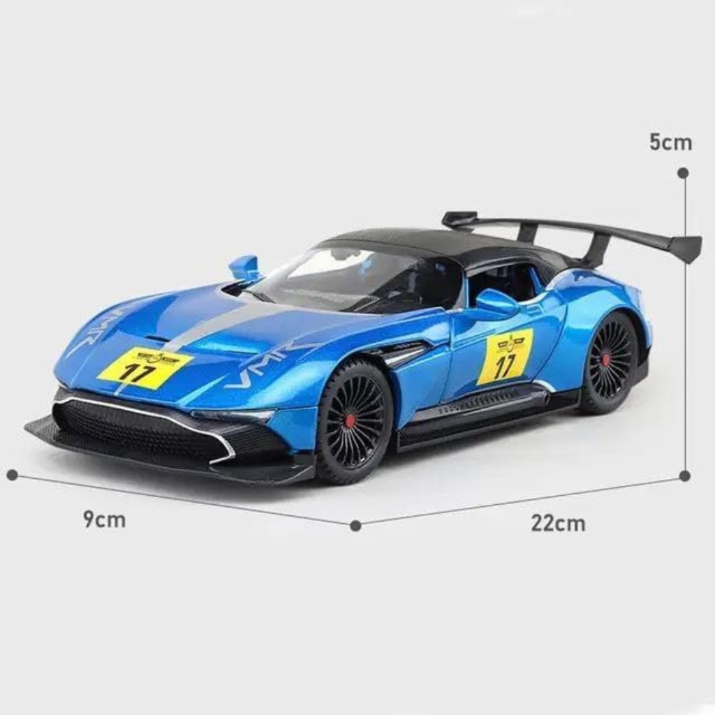 Nino's Aston Martin GT Die-Cast Car, 1:22 Scale, Pull Back with Lights & Music