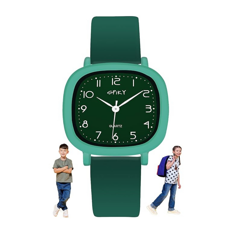 SPIKY Premium Square Casual Analogue Wrist Watches for Boys & Girls - Green