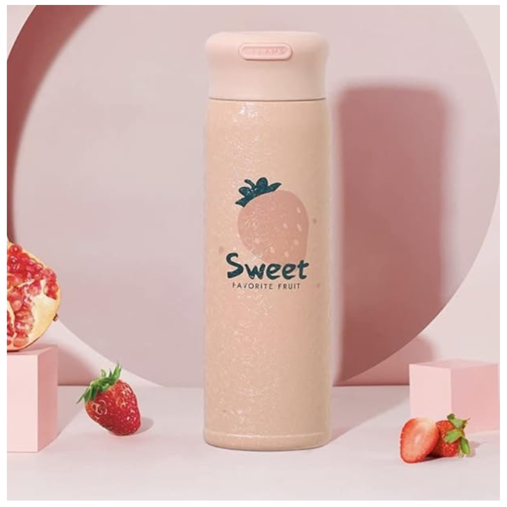 Double Walled Insulated Stainless-Steel Water Bottle 420 ml (Pink Color)