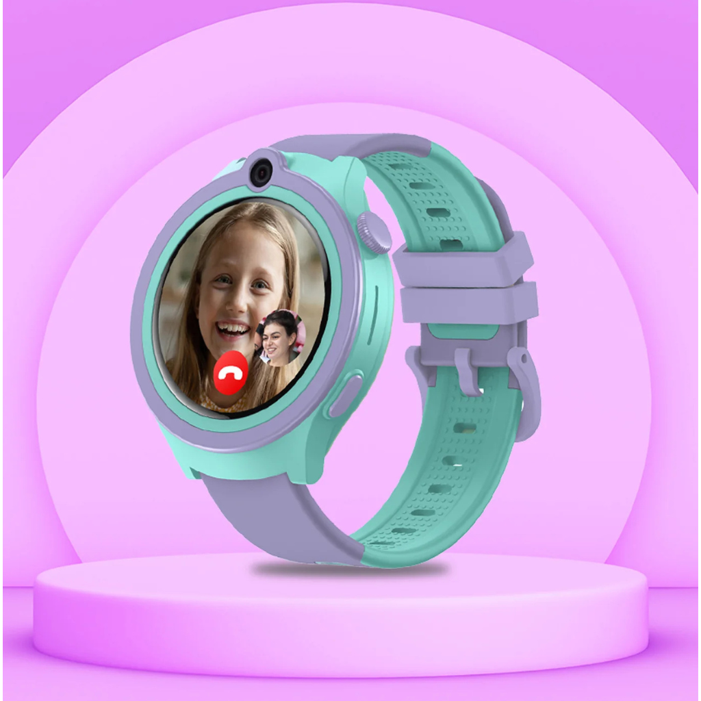 Spiky Cacus 4g Video & Voice Calling Smartwatch with GPS-IPX7 - Purple