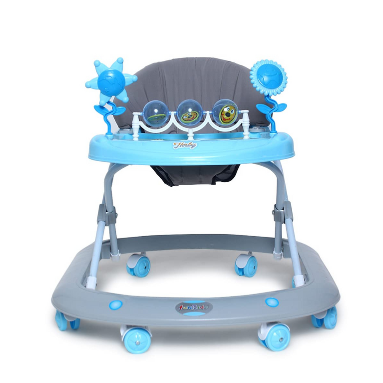 Funride Baby Walker Herby Foldable Activity Walker with Adjustable Height for Boys and Girls