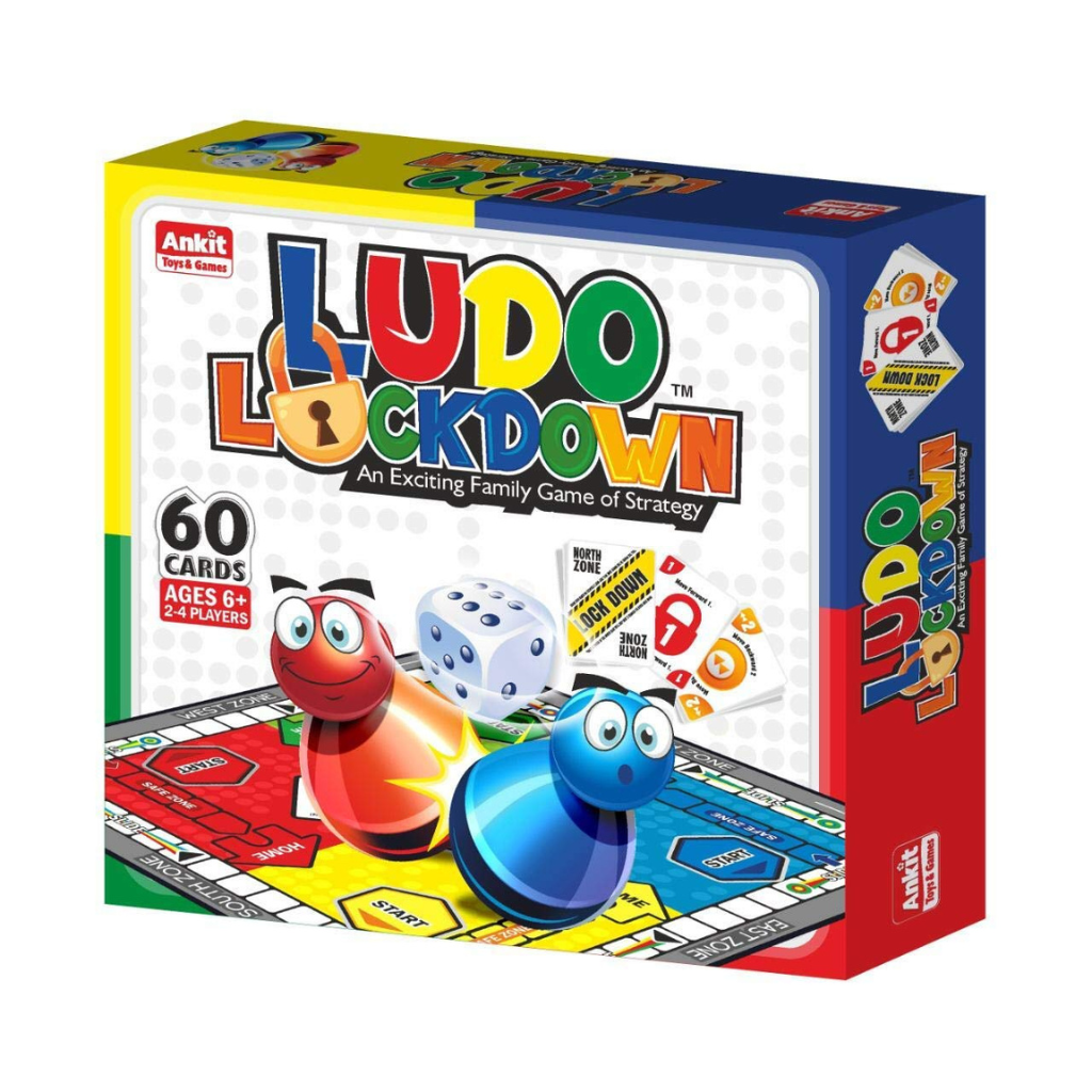 Ankit Ludo Lockdown Board Game Set with Cards & Dice for Kids & Family