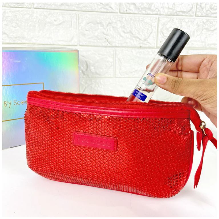 Scoobies- Red Lady Makeup Pouch - Carry Makeup in Style